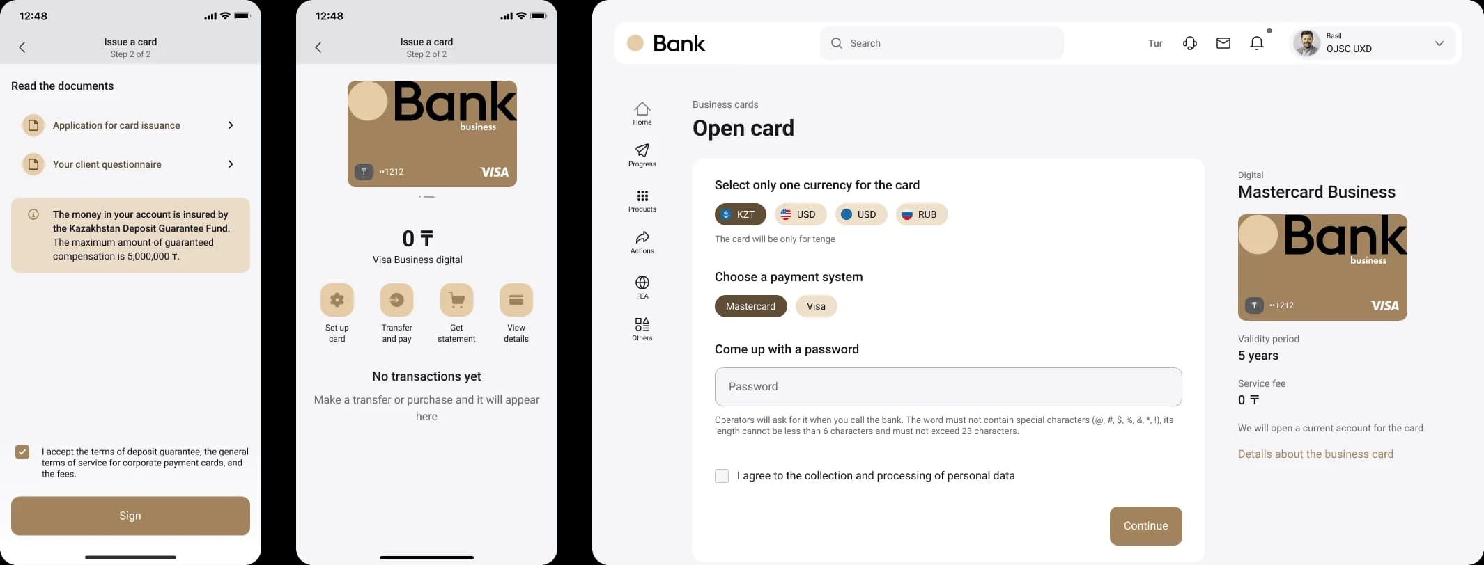 Business card operations overview visual