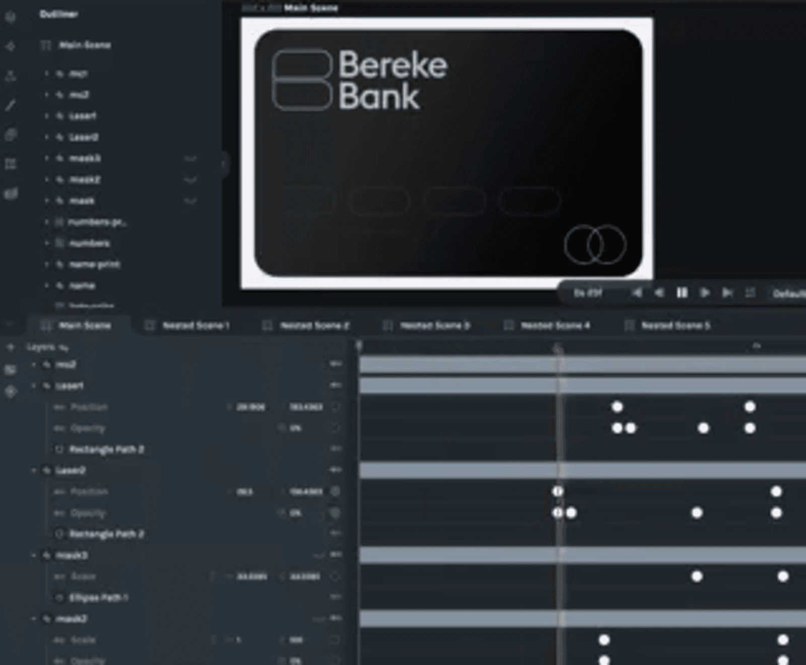 Business card mobile loop video