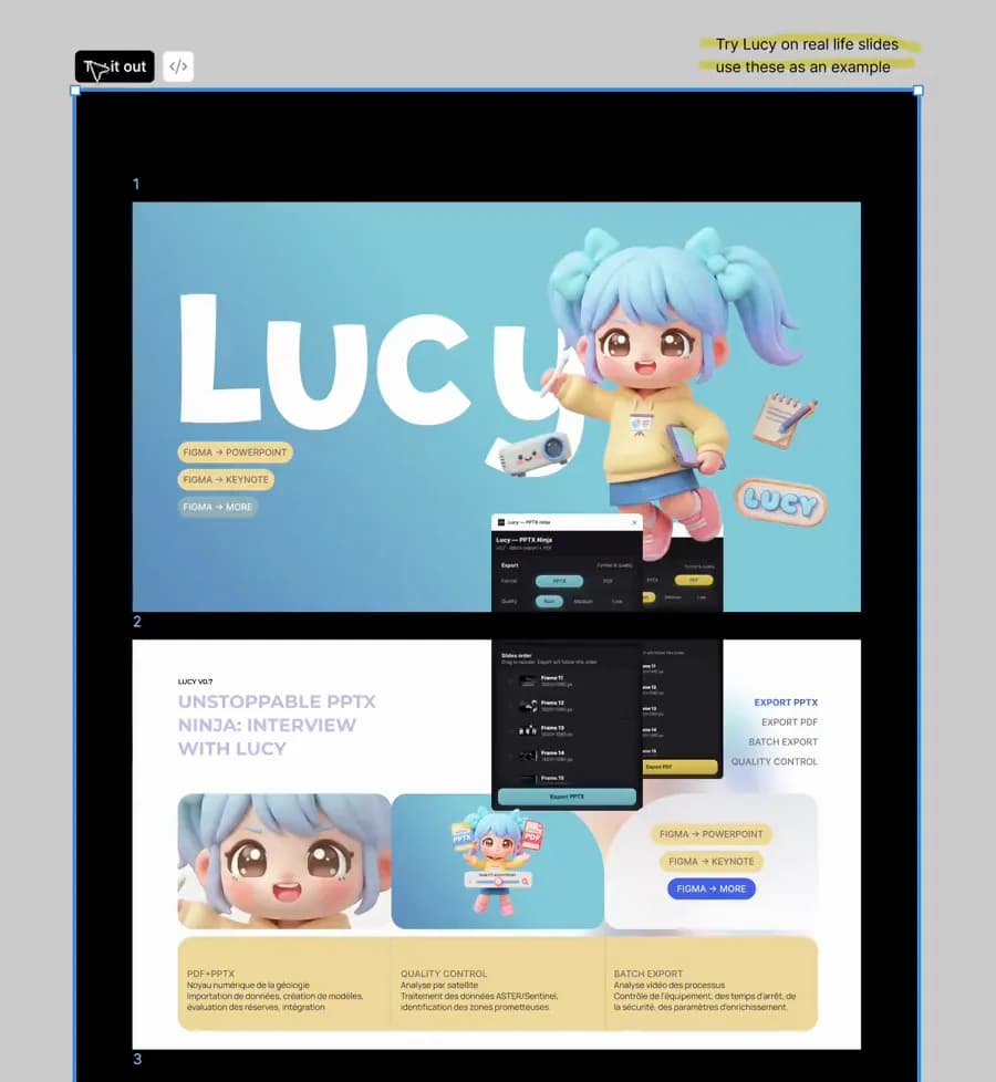Lucy plugin workflow walkthrough
