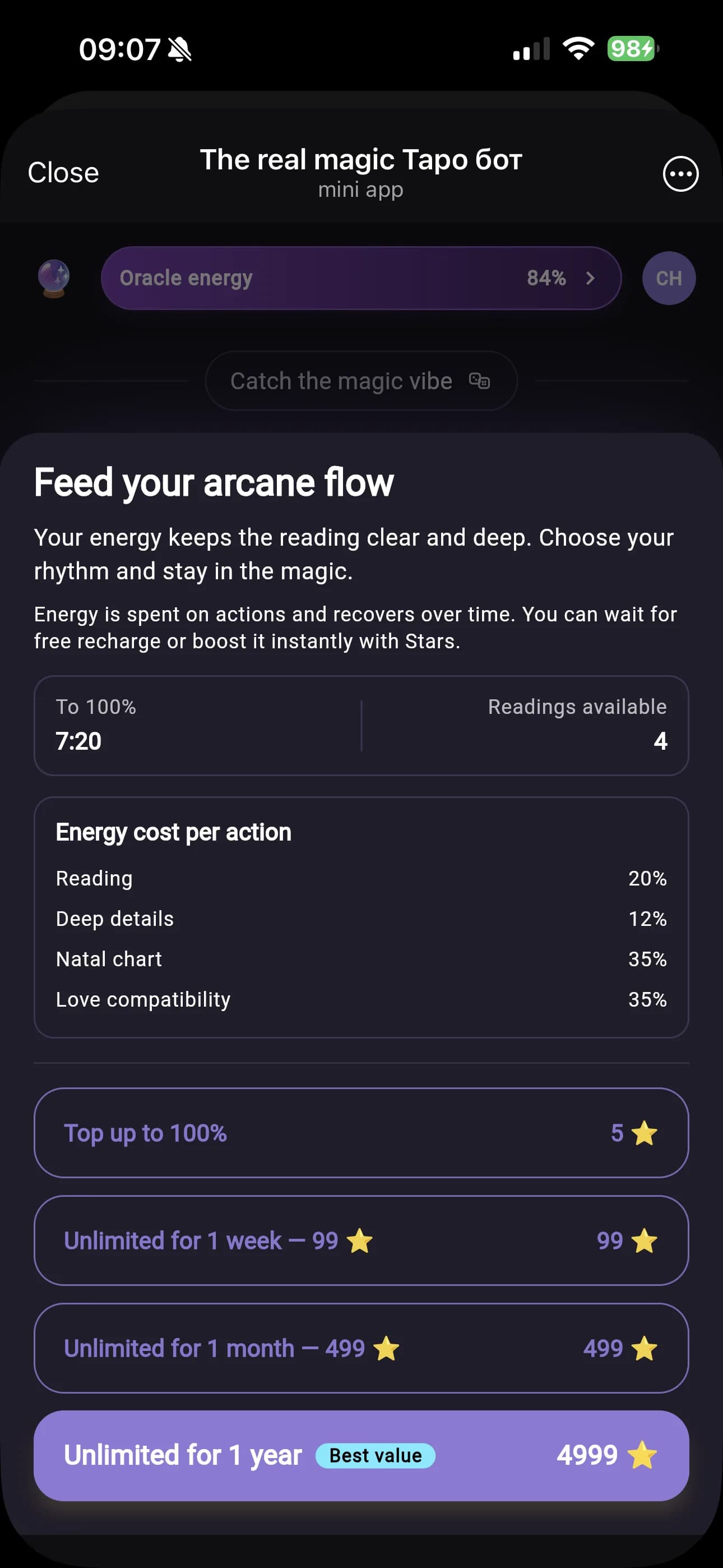 The Real Magic energy store