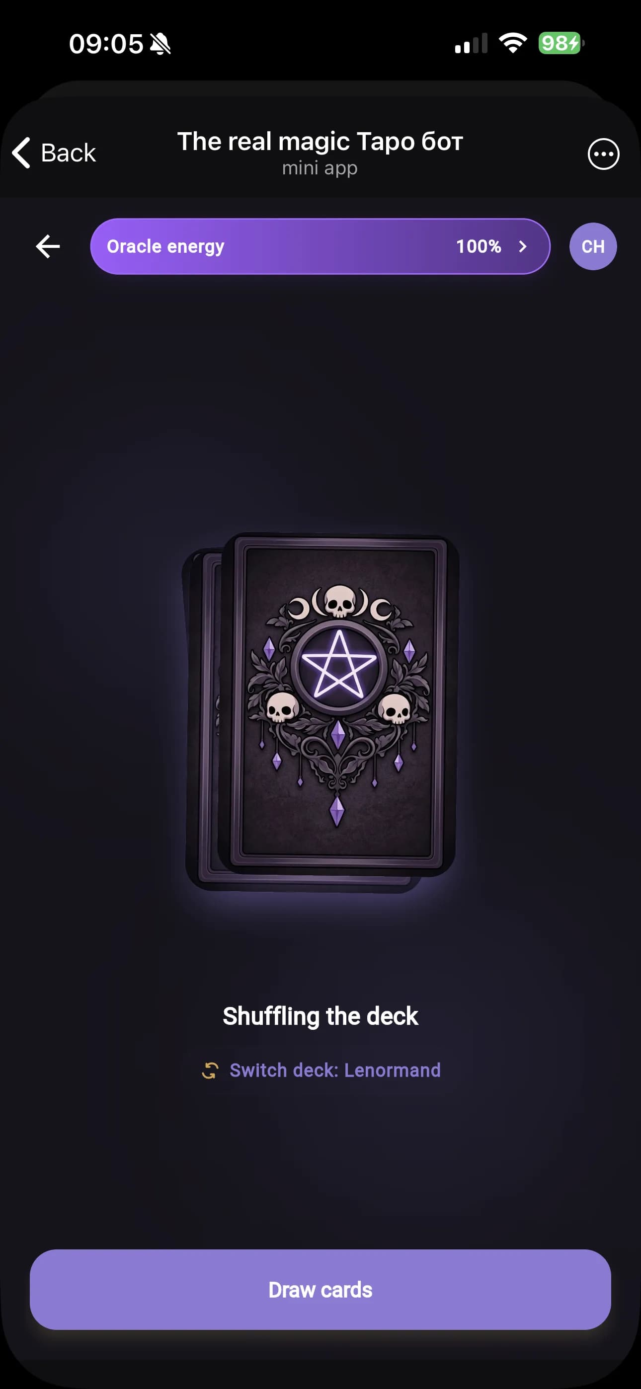 The Real Magic shuffle state