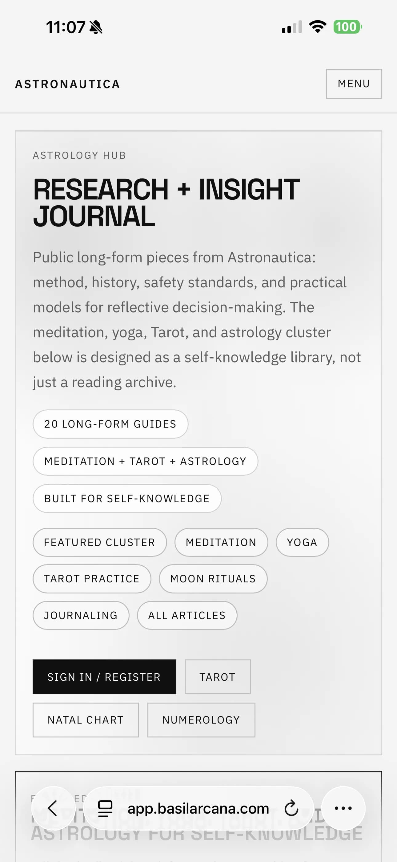 Astronautica content journal