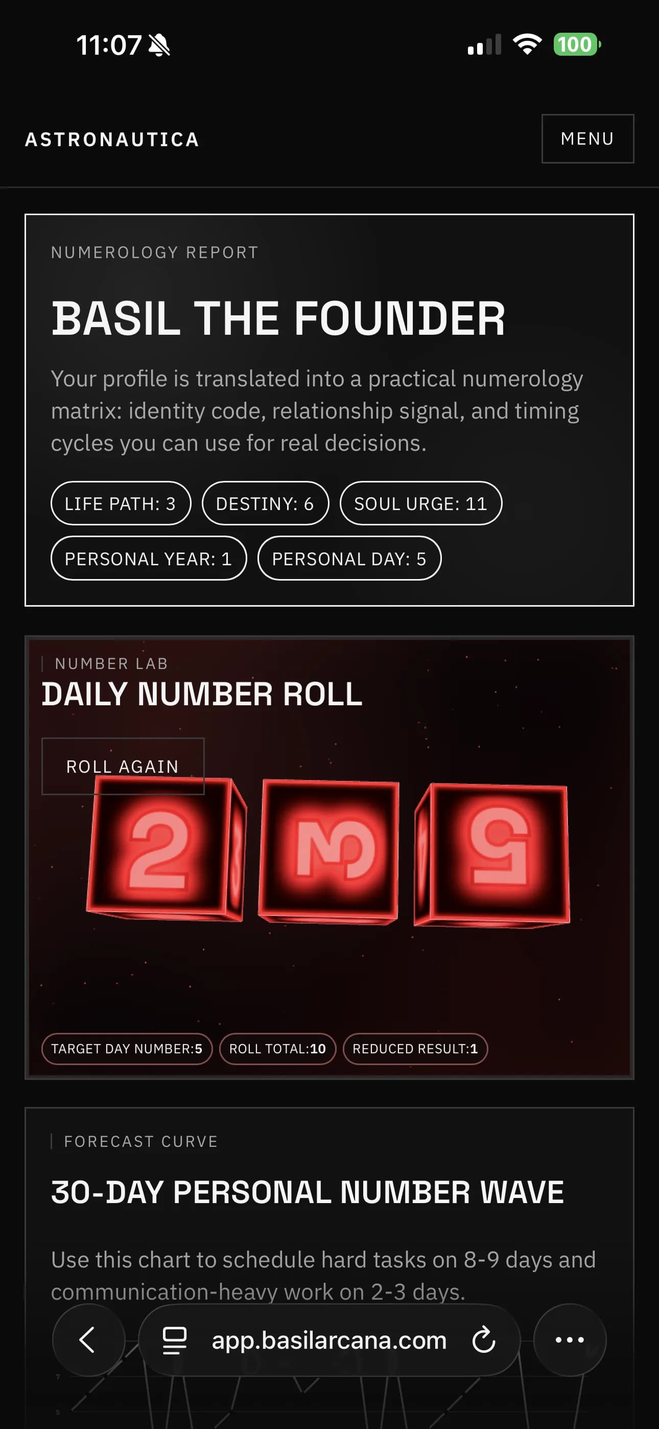 Astronautica numerology mechanic