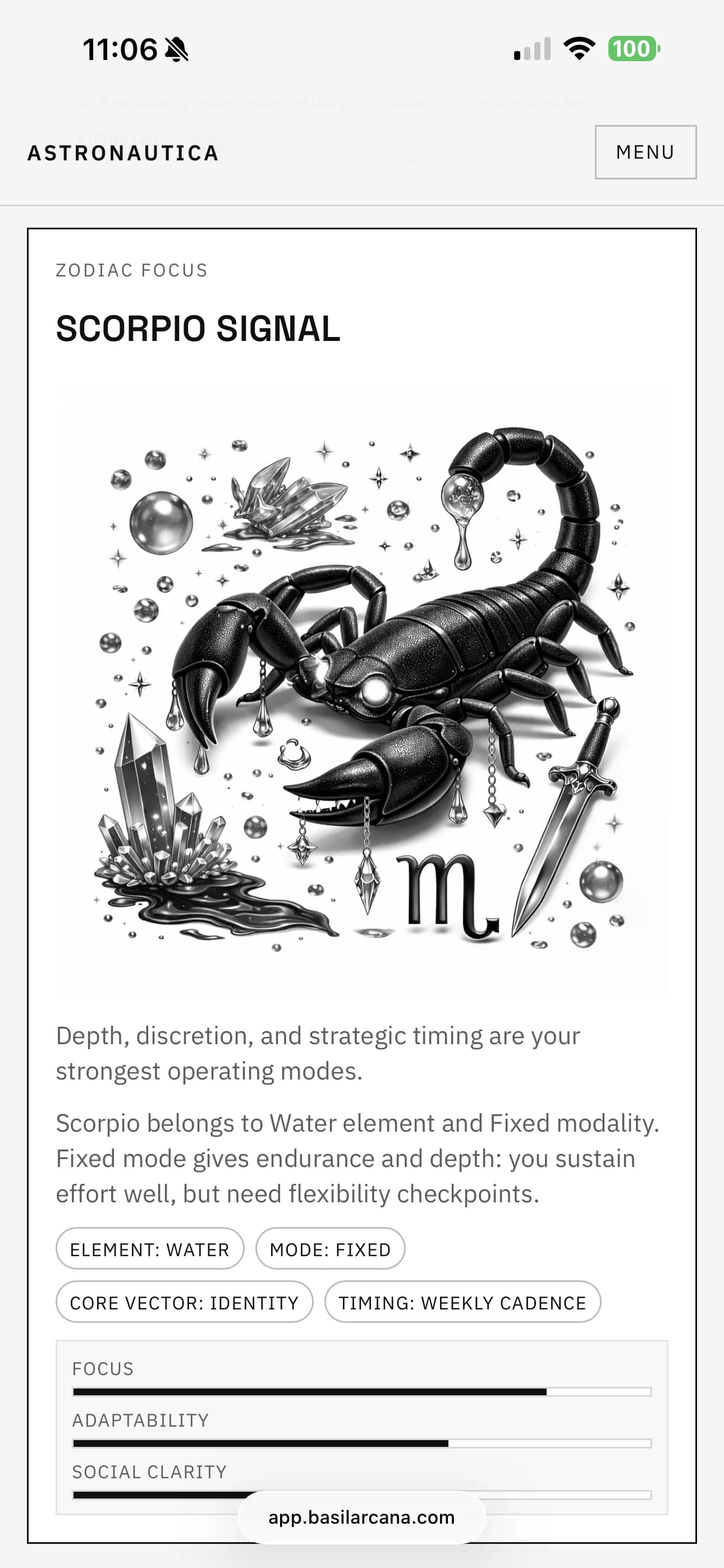 Astronautica zodiac insight