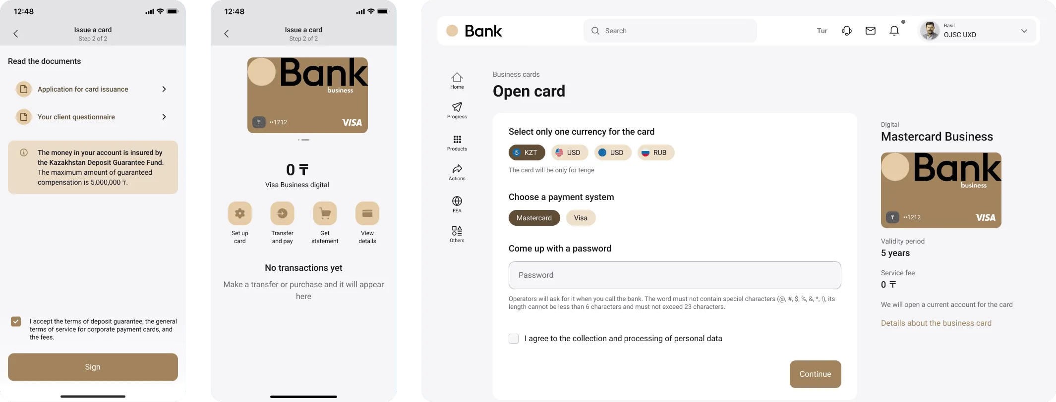 Business card operations overview visual