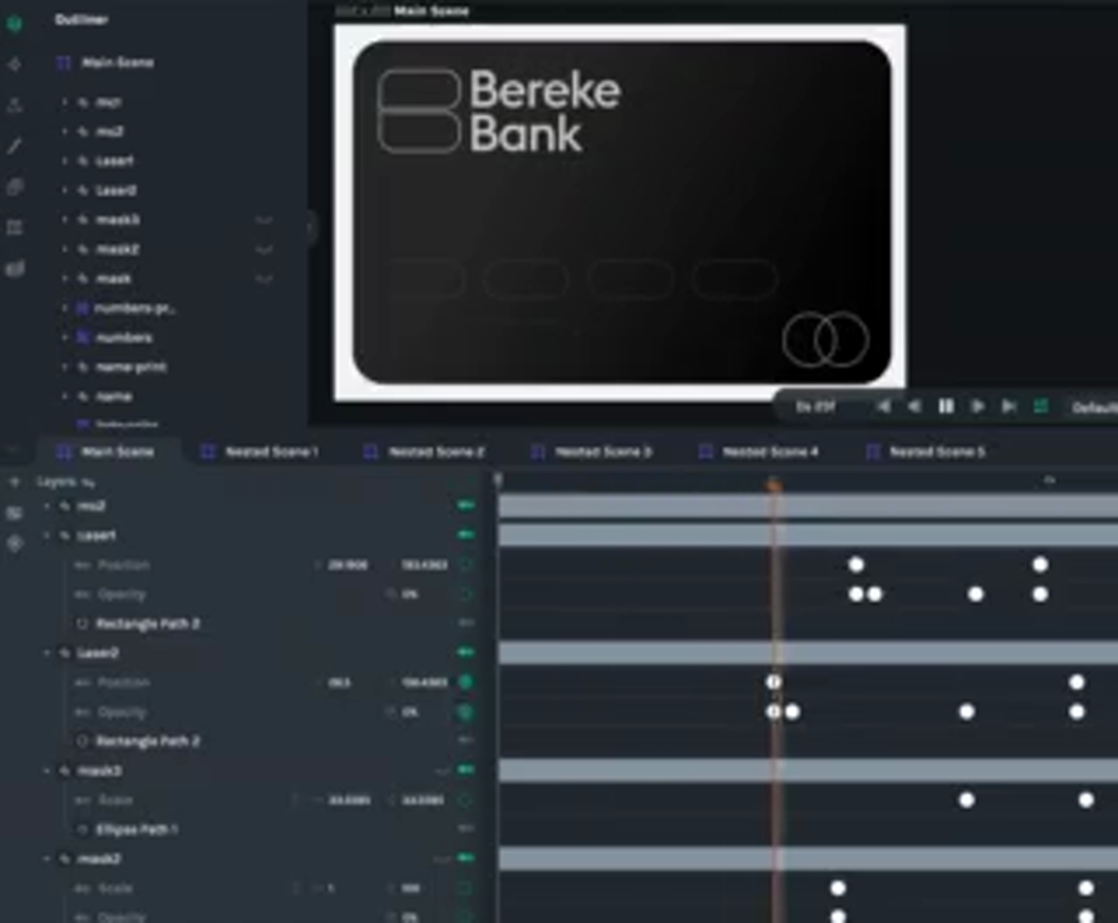 Business card mobile loop video