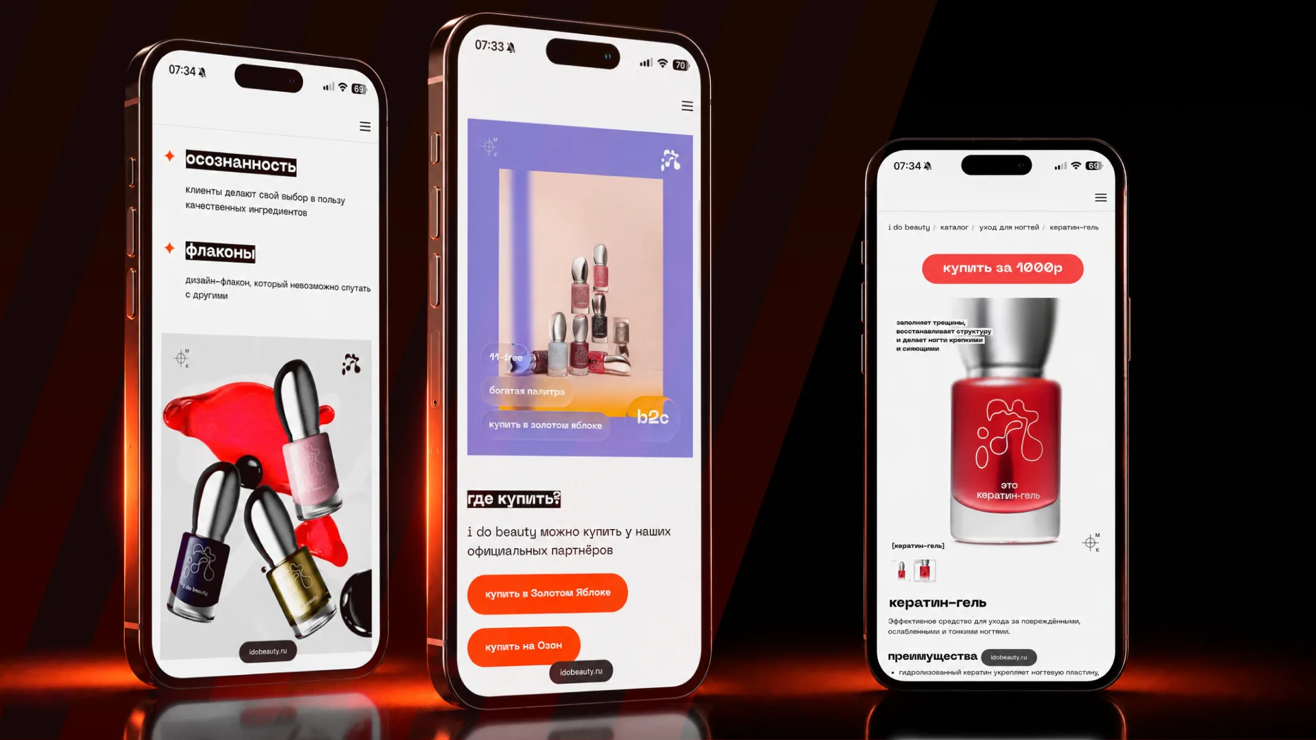 idobeauty.ru mobile product and catalog flow