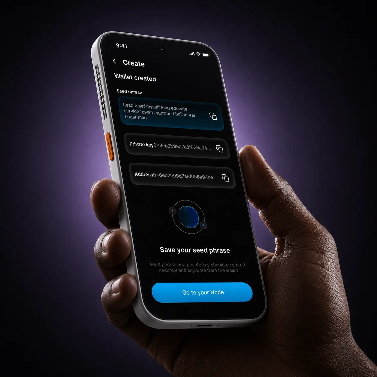 Zafe Wallet operation history screens