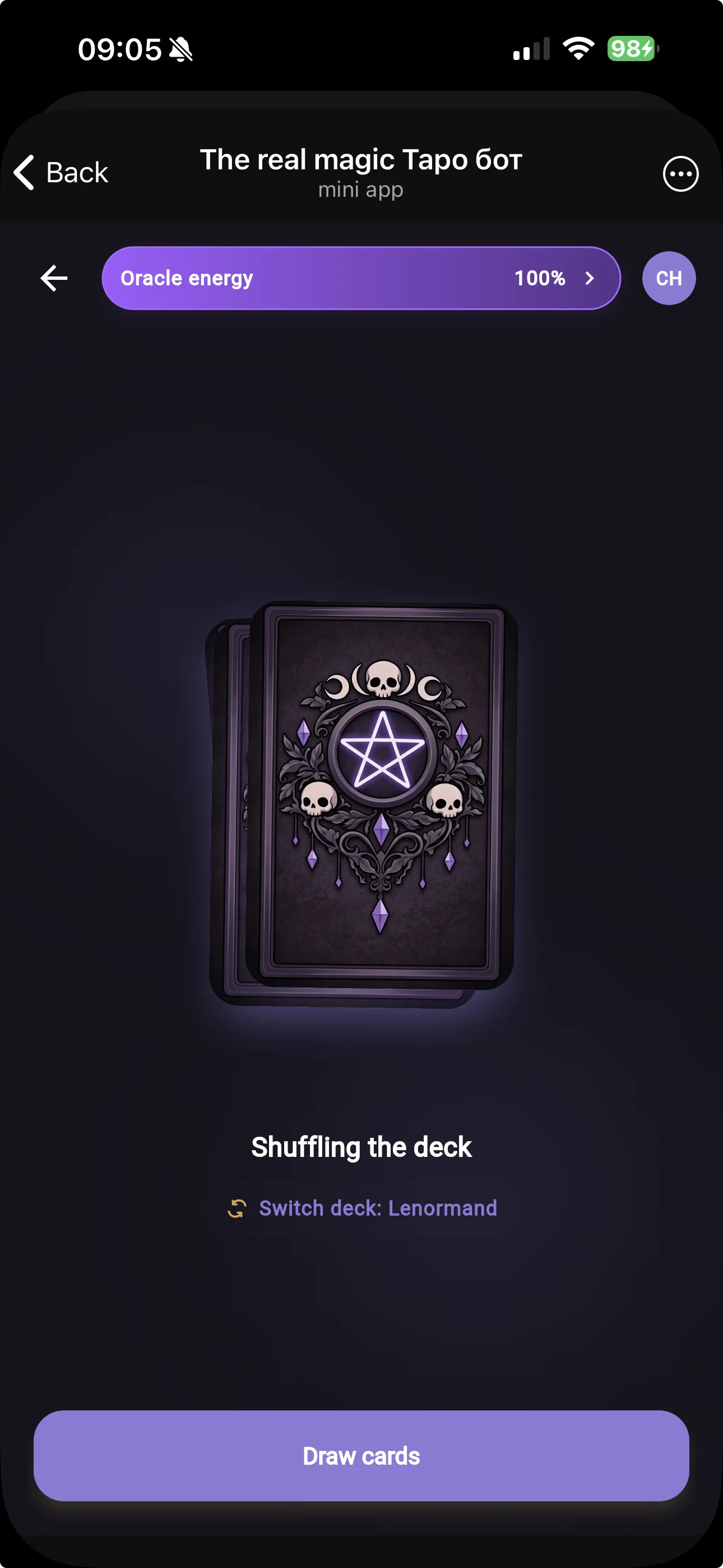 The Real Magic shuffle state